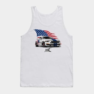 shelby mustang gt350R american flag 4th of july Tank Top